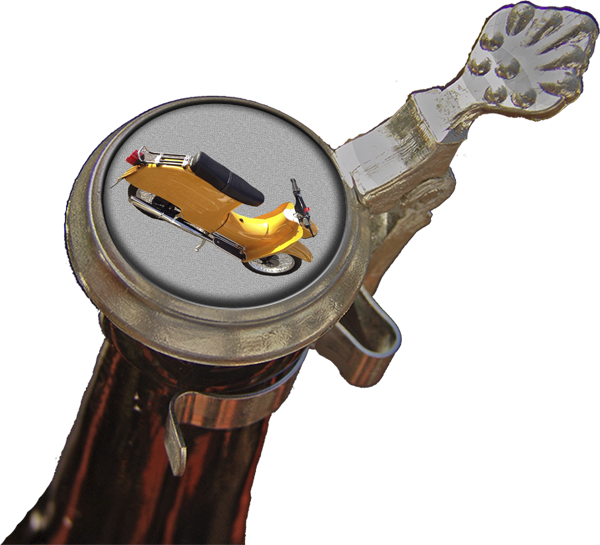 Schwalbe gelb - Zinndeckel